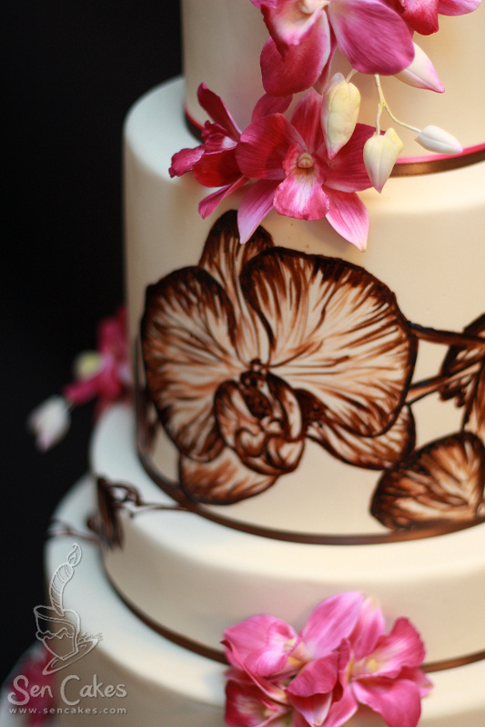Orchid Wedding Cake Congrats Dana Stephen