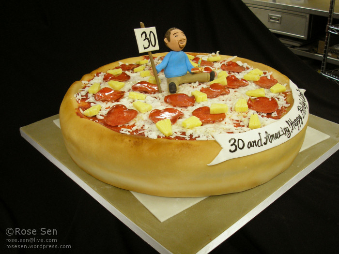 pepperoni pizza birthday cake