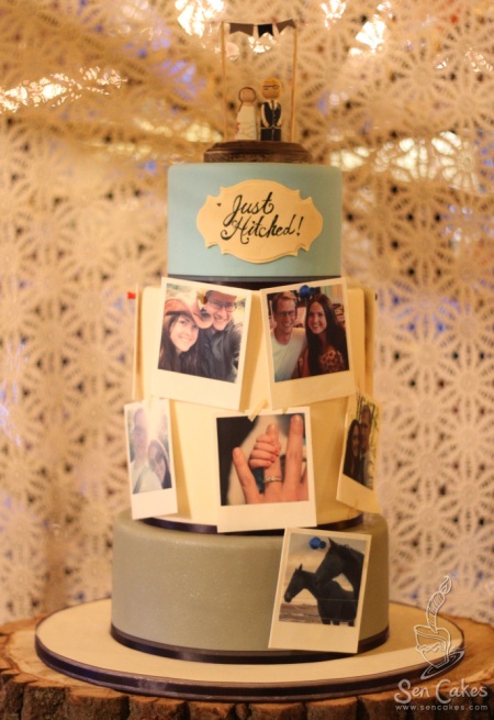 Edible Photograph Wedding Cake